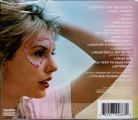 taylor swift cd back